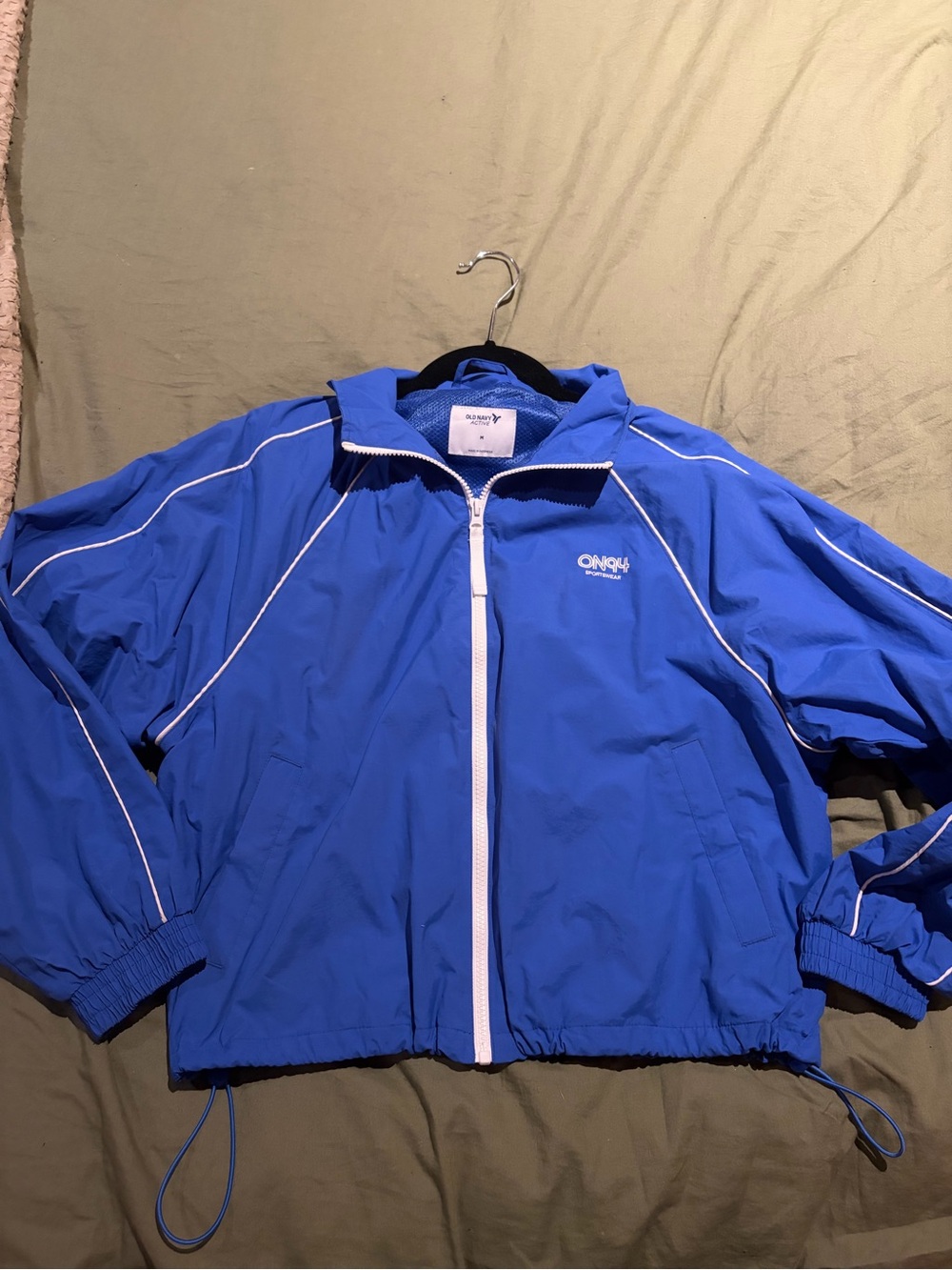 Retro Old Navy Active Women's Blue Windbreaker Jacket
